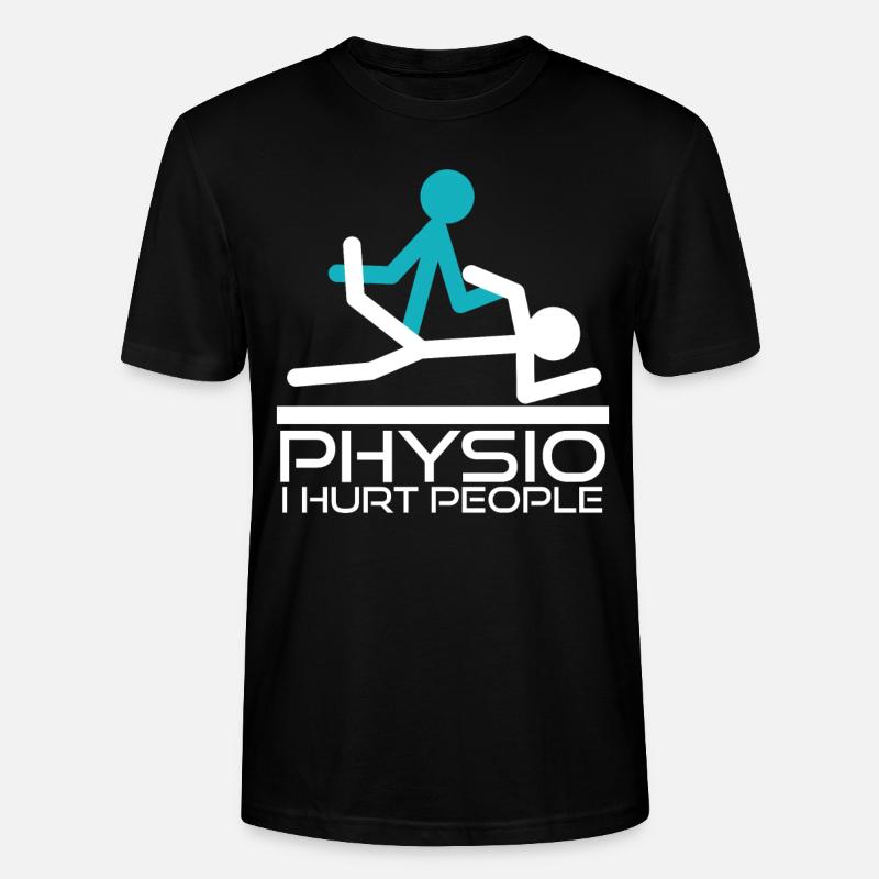 Physio Joke Physiotherapy Cracking - Stanley/Stella CRAFTER Unisex Organic T-Shirt - black