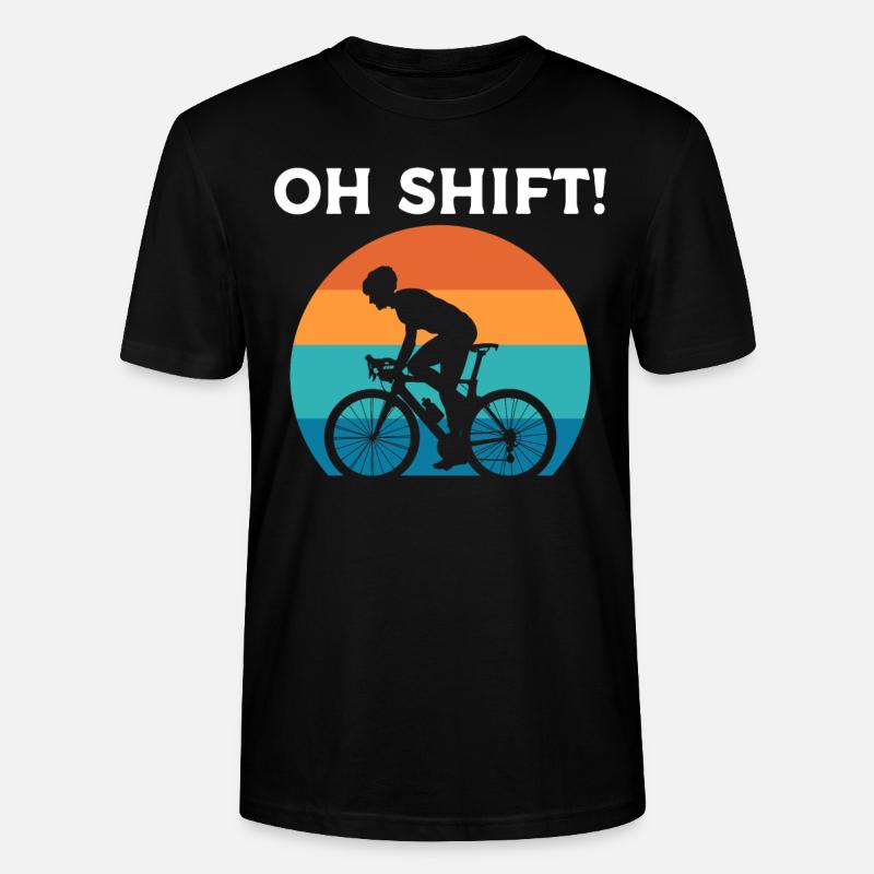 Oh Shift Radfahrer - Stanley/Stella Unisex Bio-T-Shirt CRAFTER - Schwarz