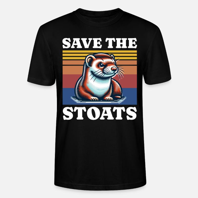 Save Stoat - Stanley/Stella Unisex Bio-T-Shirt CRAFTER - Schwarz