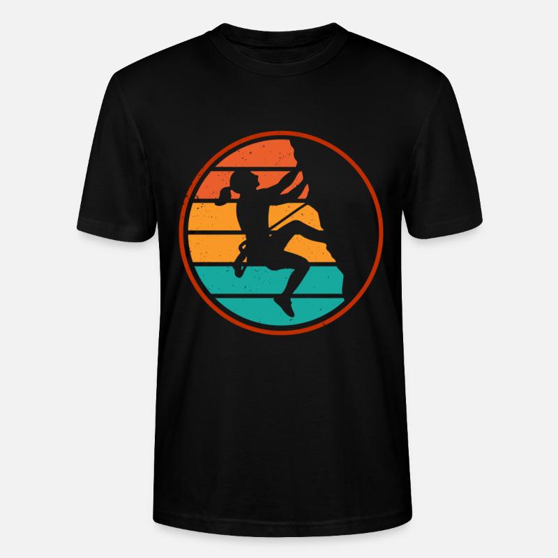 Klettern Mountain Boulder Climble Kletterer - Stanley/Stella Unisex Bio-T-Shirt CRAFTER - Schwarz
