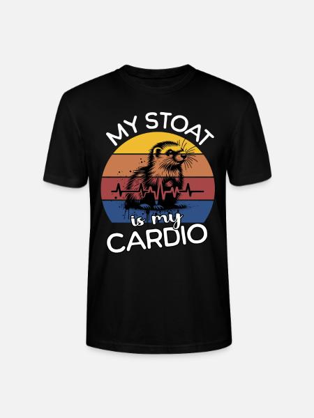Ermine ECG Ermine Heart Line - Stanley/Stella CRAFTER Unisex Organic T-Shirt - black
