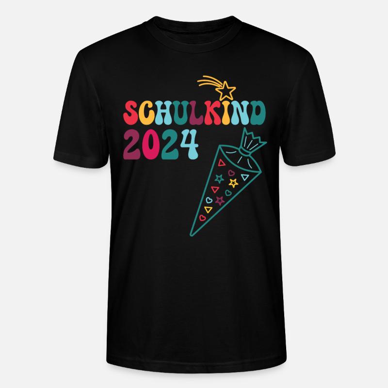 Schulanfang Einschulung Schulkind 2024 - Stanley/Stella Unisex Bio-T-Shirt CRAFTER - Schwarz