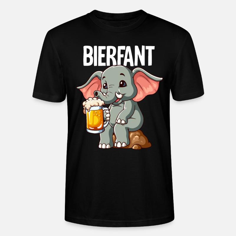Bierfant Elefant Bier - Stanley/Stella Unisex Bio-T-Shirt CRAFTER - Schwarz