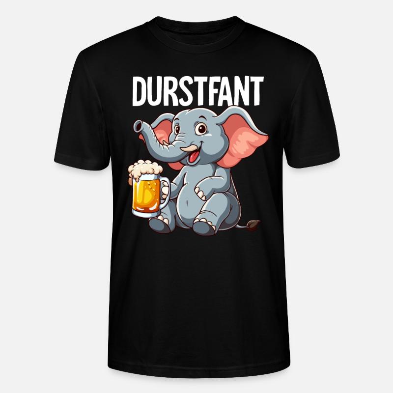 Durstfant Elefant Bier - Stanley/Stella Unisex Bio-T-Shirt CRAFTER - Schwarz