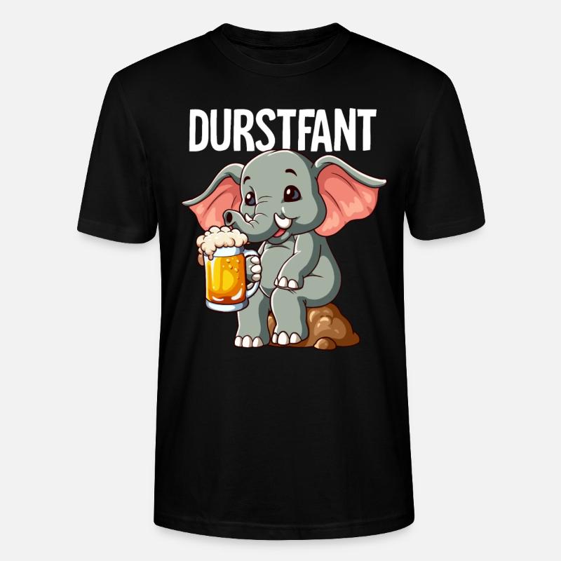Durstfant Elefant Bier - Stanley/Stella Unisex Bio-T-Shirt CRAFTER - Schwarz