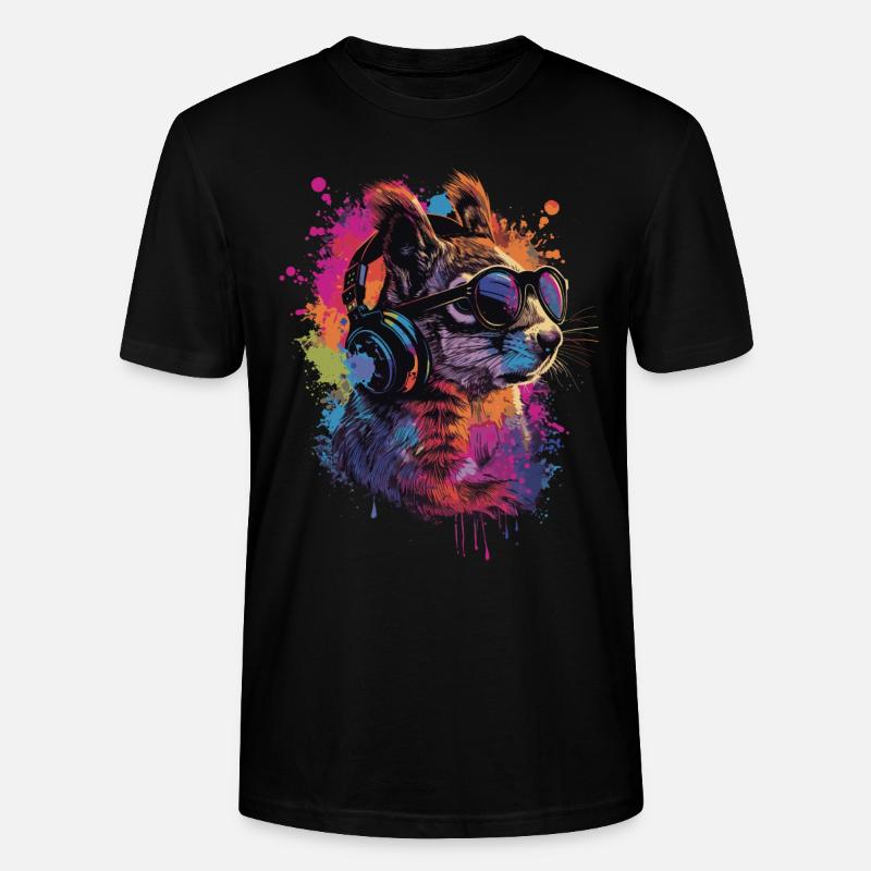 Eichhörnchen - Stanley/Stella Unisex Bio-T-Shirt CRAFTER - Schwarz