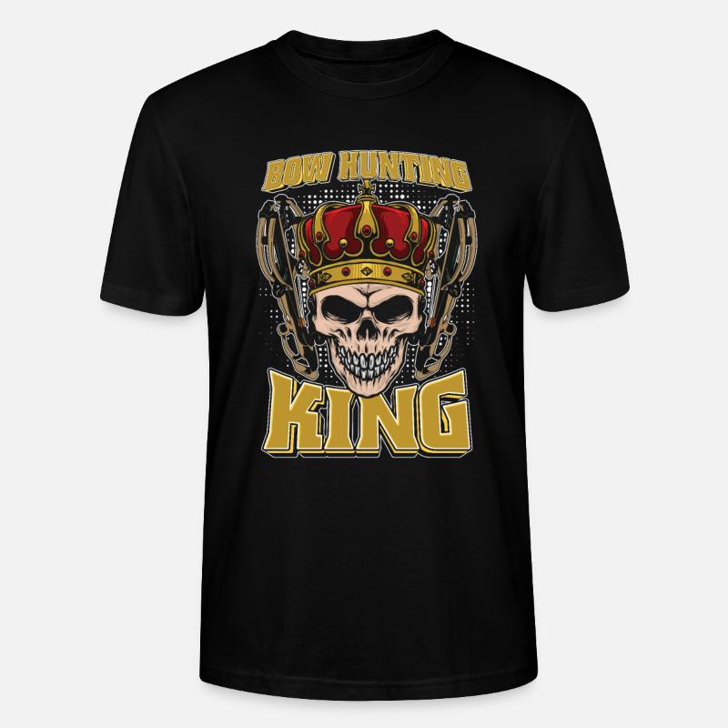 Bogenjagd Bogenjäger Bow Hunting King - Stanley/Stella Unisex Bio-T-Shirt CRAFTER - Schwarz