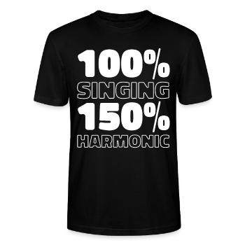 Chor Sänger - Stanley/Stella Unisex Bio-T-Shirt CRAFTER - Schwarz - Vorne - Alina (178cm) & Michal (187cm)