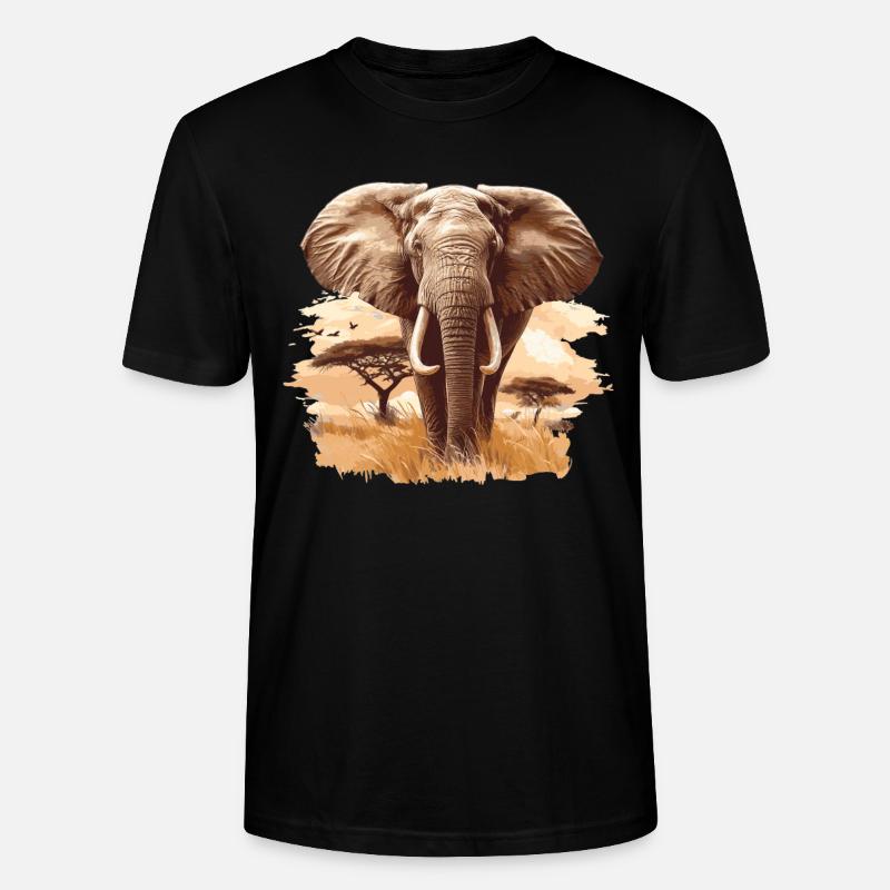 Éléphant Éléphant - T-shirt bio CRAFTER Stanley Stella Unisexe - noir