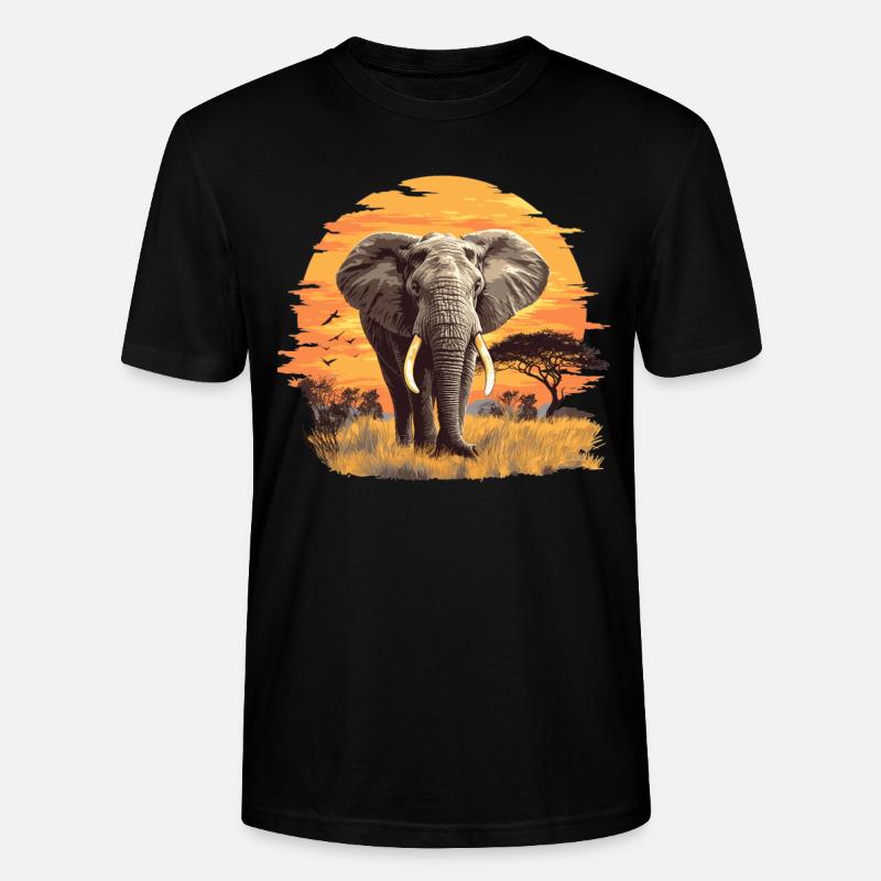 Éléphant Éléphant - T-shirt bio CRAFTER Stanley Stella Unisexe - noir