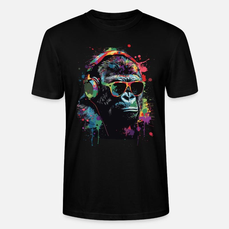 Gorilla - Stanley/Stella Unisex Bio-T-Shirt CRAFTER - Schwarz