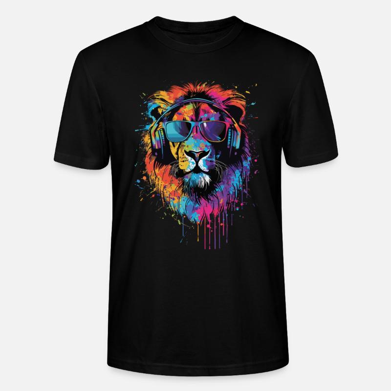 Löwe - Stanley/Stella Unisex Bio-T-Shirt CRAFTER - Schwarz