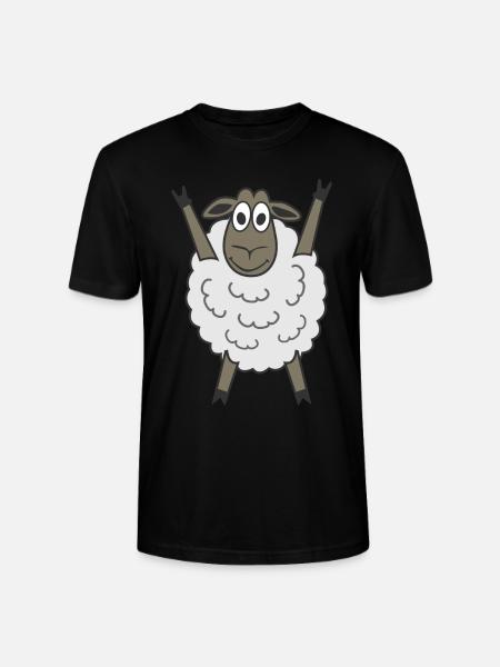 Sheep Funny Shepherd Farmer - Stanley/Stella CRAFTER Unisex Organic T-Shirt - black