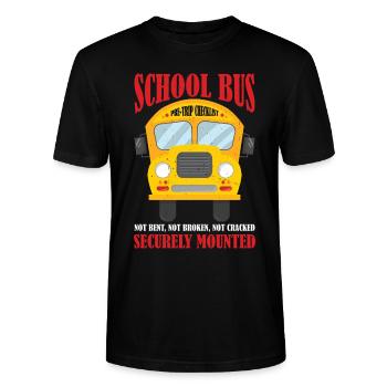 School Bus Pre-trip Checklist, Not Bent, 6 - Stanley/Stella Unisex Bio-T-Shirt CRAFTER - Schwarz - Vorne - Alina (178cm) & Michal (187cm)