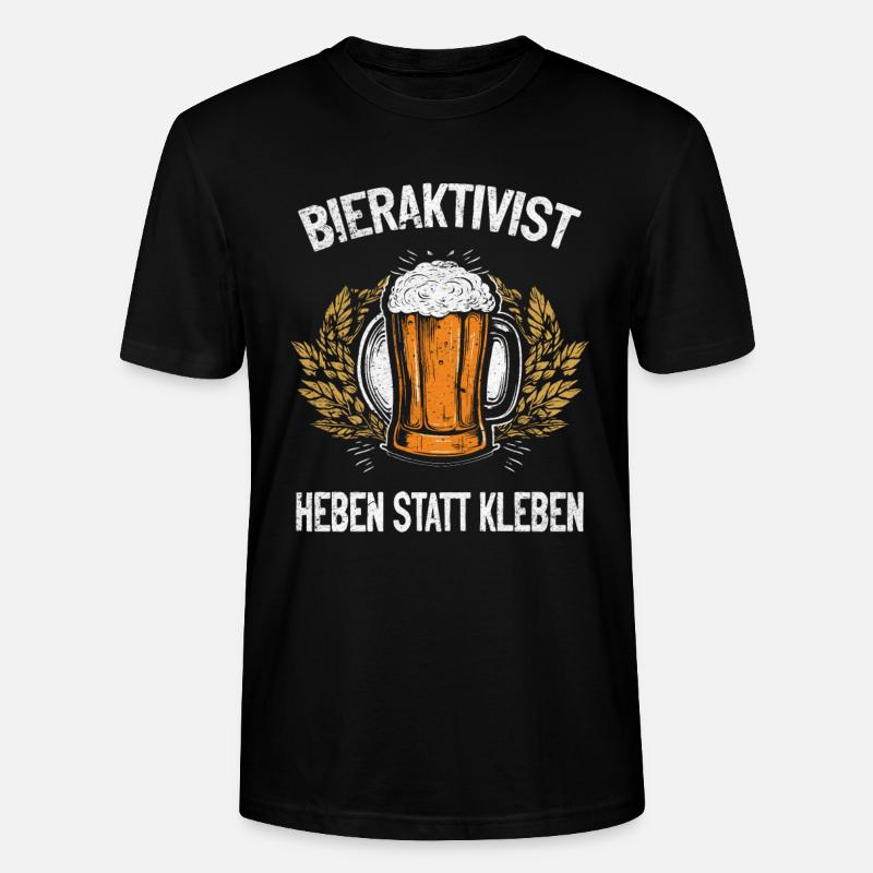 Bieraktivist Heben statt Kleben – Partyspaß - Stanley/Stella Unisex Bio-T-Shirt CRAFTER - Schwarz