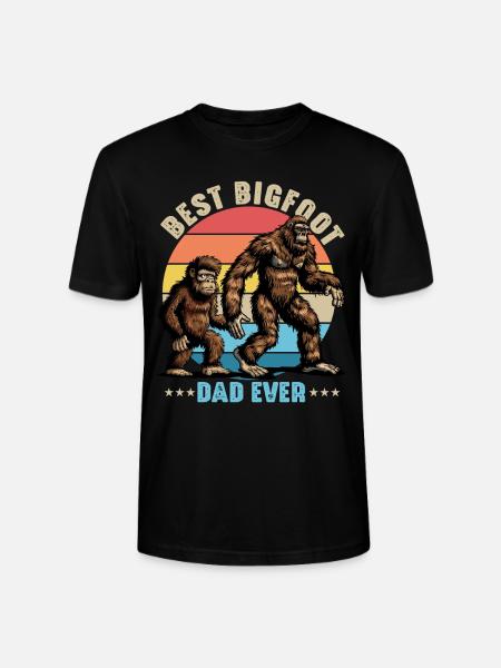 Best Bigfoot Dad Ever - Stanley/Stella CRAFTER Unisex Organic T-Shirt - black