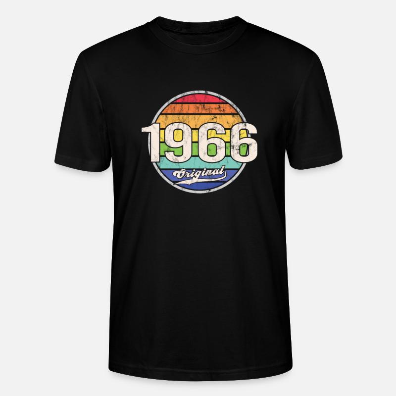 1966 Anniversaire Année Original - T-shirt bio CRAFTER Stanley Stella Unisexe - noir