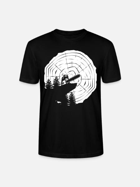 Moottorisaha moottorisaha Metsuri polttopuut - Stanley/Stella CRAFTER unisex luomu-t-paita - musta
