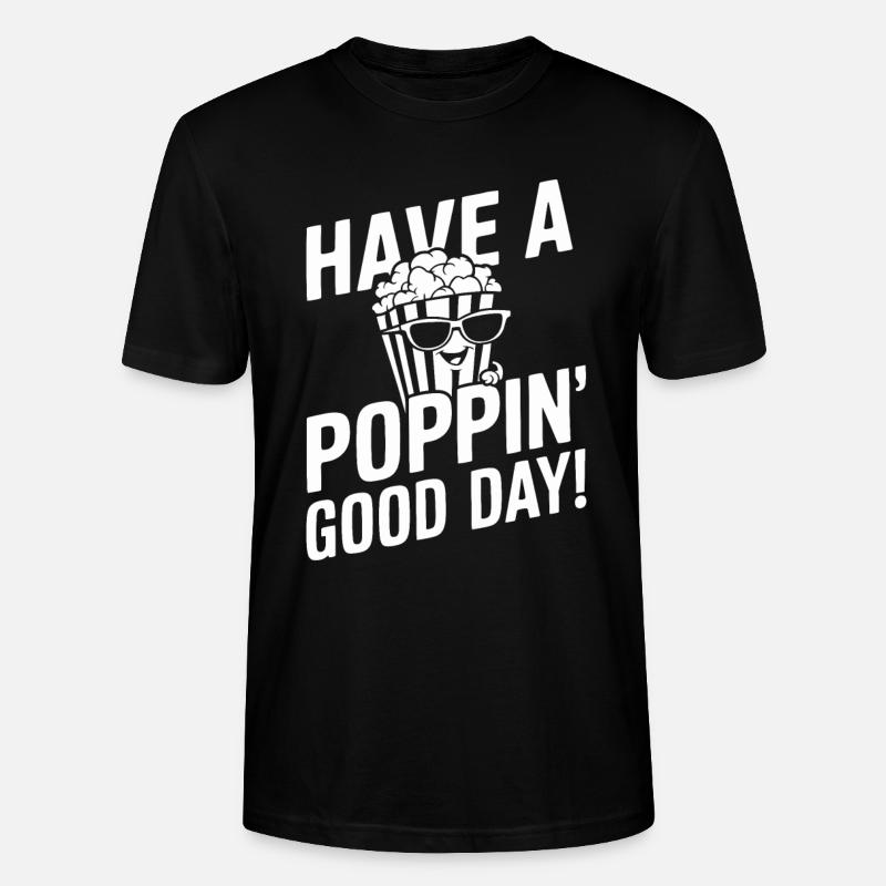 Dicton de pop-corn amusant, pop-corn en rafale - T-shirt bio CRAFTER Stanley Stella Unisexe - noir