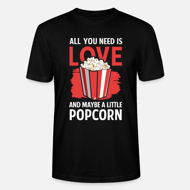Dicton de pop-corn amusant, pop-corn en rafale - T-shirt bio CRAFTER Stanley Stella Unisexe - noir