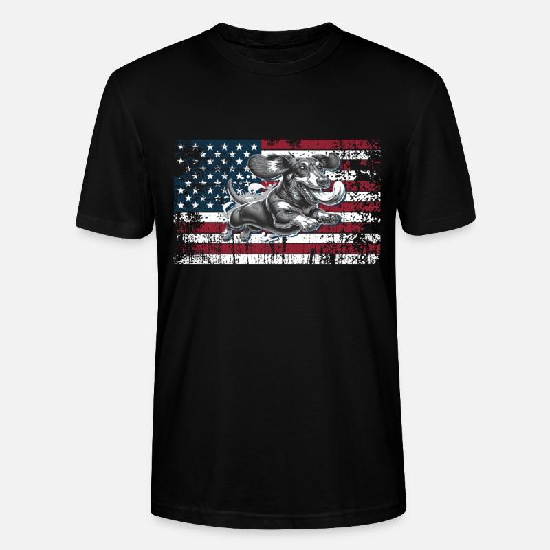 Dackel US - Stanley/Stella Unisex Bio-T-Shirt CRAFTER - Schwarz