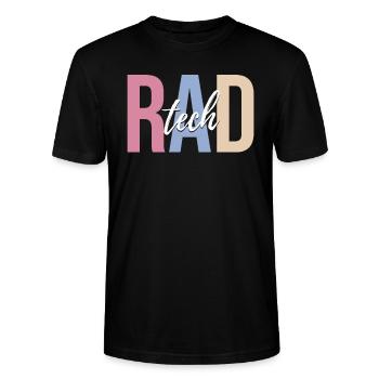 Radiologe Radiologie Nukleare Strahlung - Stanley/Stella Unisex Bio-T-Shirt CRAFTER - Schwarz - Vorne - Alina (178cm) & Michal (187cm)