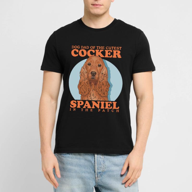 Cocker Spaniel Dad Cocker Spaniel Gift Stanley/Stella CRAFTER Unisex Organic T-Shirt