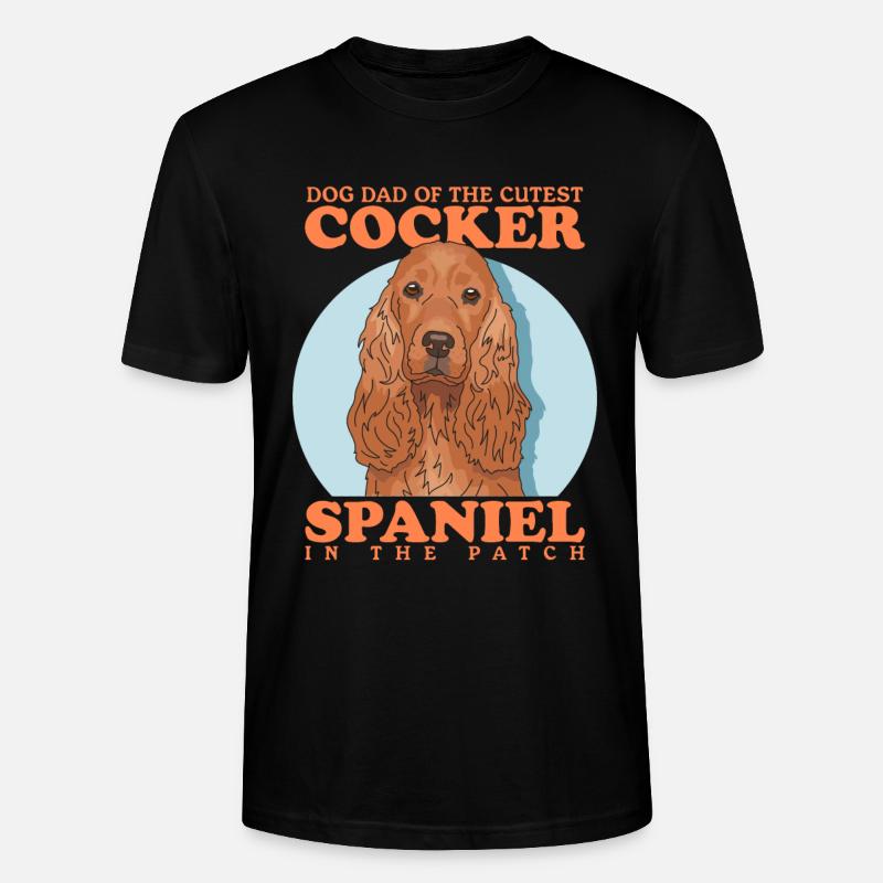 Cocker Spaniel Dad Cockerspaniel Geschenk - Stanley/Stella Unisex Bio-T-Shirt CRAFTER - Schwarz