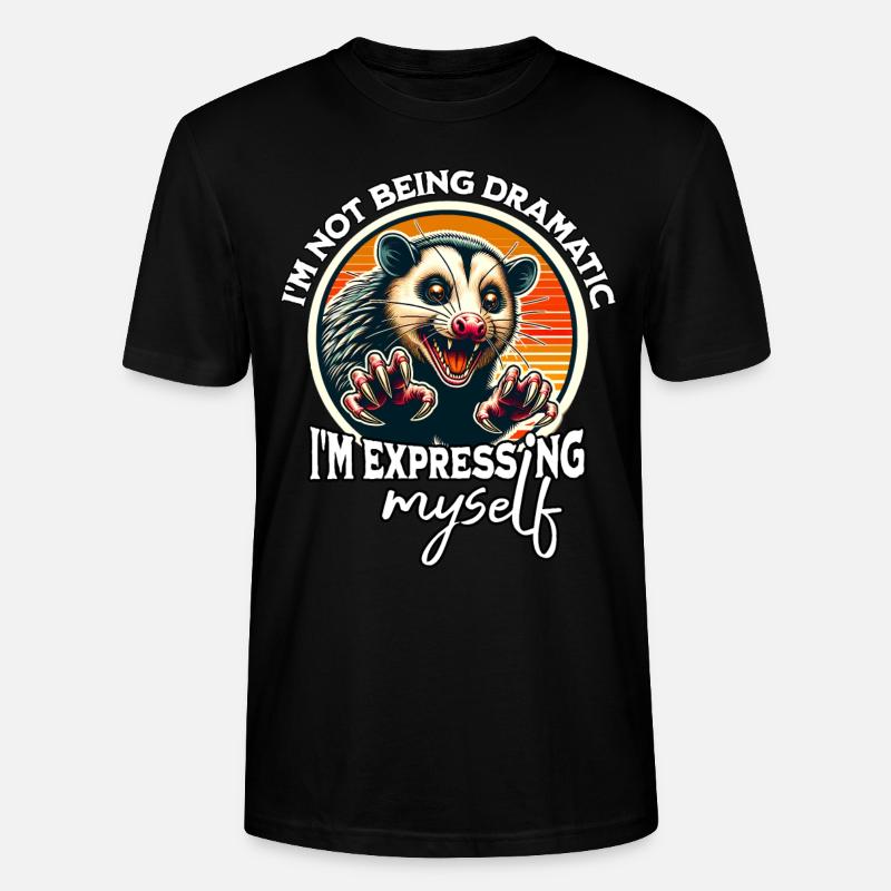 Dictons drôles d’opossums - T-shirt bio CRAFTER Stanley Stella Unisexe - noir
