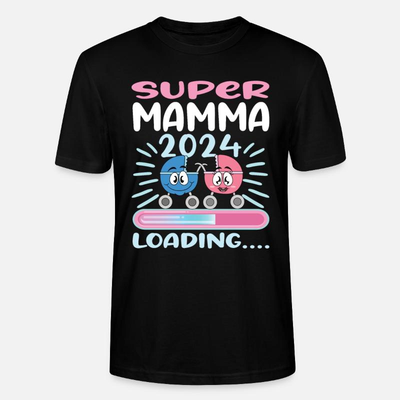 Super Mamma 2024 Loading - Stanley/Stella CRAFTER Unisex Organic T-Shirt - black