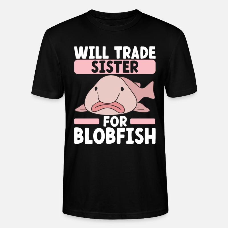 Poisson blob mignon poisson laid - T-shirt bio CRAFTER Stanley Stella Unisexe - noir