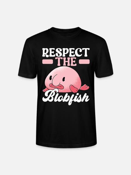 Cute Blob Fish Ugly Fish - Stanley/Stella CRAFTER Unisex Organic T-Shirt - black