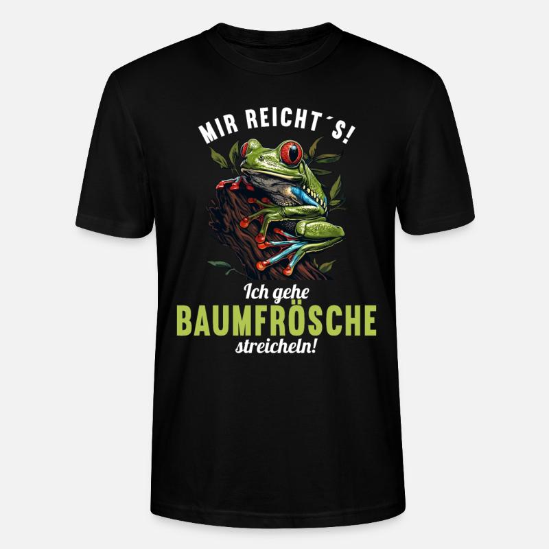 Tree Frog Baumfrösche Baumfrosch - Stanley/Stella Unisex Bio-T-Shirt CRAFTER - Schwarz