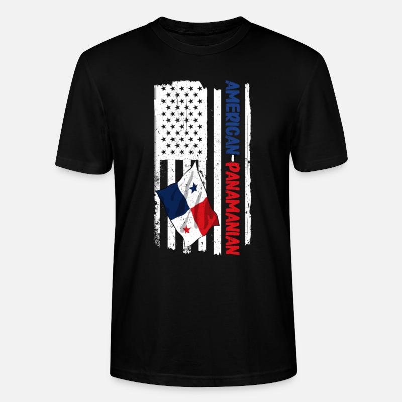 Drapeau panaméen Drapeau panaméen - T-shirt bio CRAFTER Stanley Stella Unisexe - noir