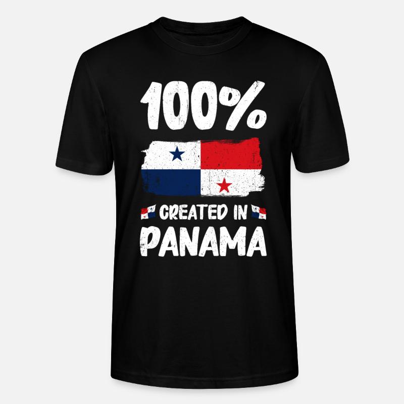 Drapeau panaméen Drapeau panaméen - T-shirt bio CRAFTER Stanley Stella Unisexe - noir