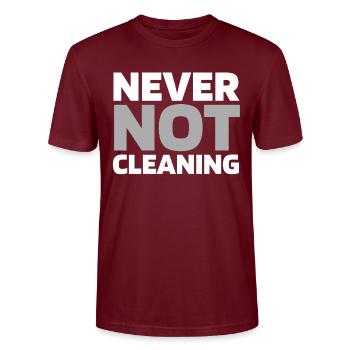Caretaker - Stanley/Stella CRAFTER Unisex Organic T-Shirt - burgundy - Front - Alina (178cm) & Michal (187cm)