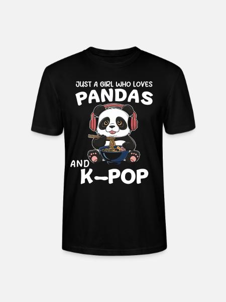 Panda Panda Bear Funny - Stanley/Stella CRAFTER Unisex Organic T-Shirt - black