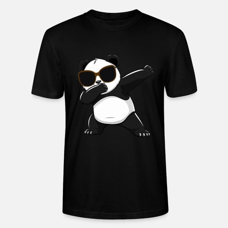 Panda Panda Ours Drôle - T-shirt bio CRAFTER Stanley Stella Unisexe - noir
