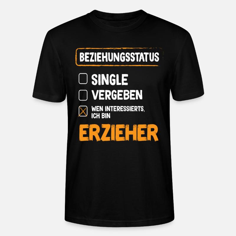 Educator Relationship Status - Stanley/Stella CRAFTER Unisex Organic T-Shirt - black