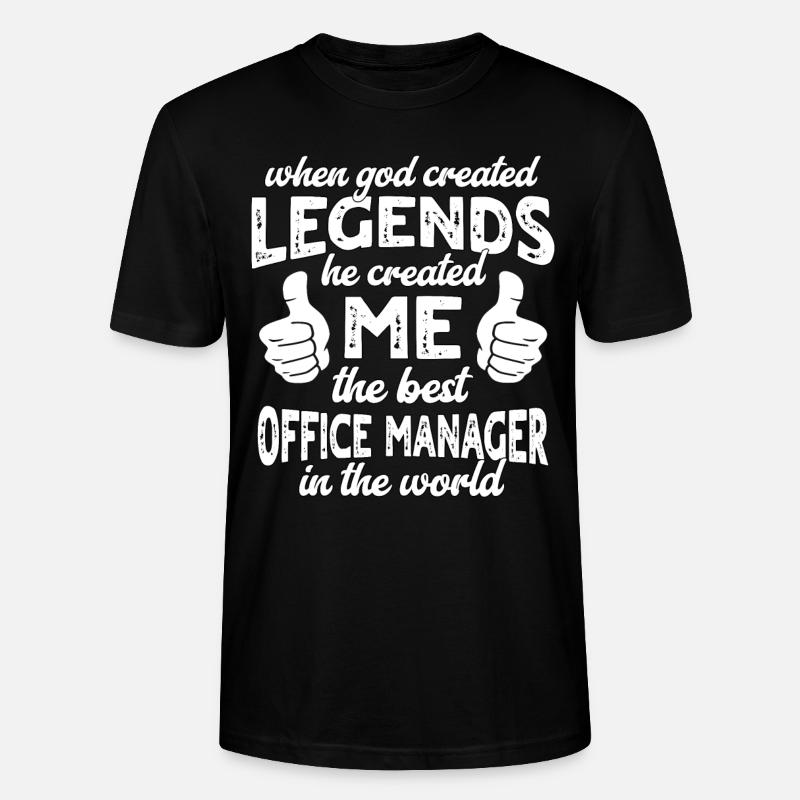 Bester Büro Manager Legende - Stanley/Stella Unisex Bio-T-Shirt CRAFTER - Schwarz