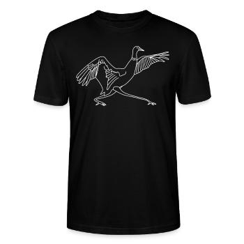 Crane Qi Gong Thai Chi Chigong Qigong - Stanley/Stella Unisex Bio-T-Shirt CRAFTER - Schwarz - Vorne - Alina (178cm) & Michal (187cm)