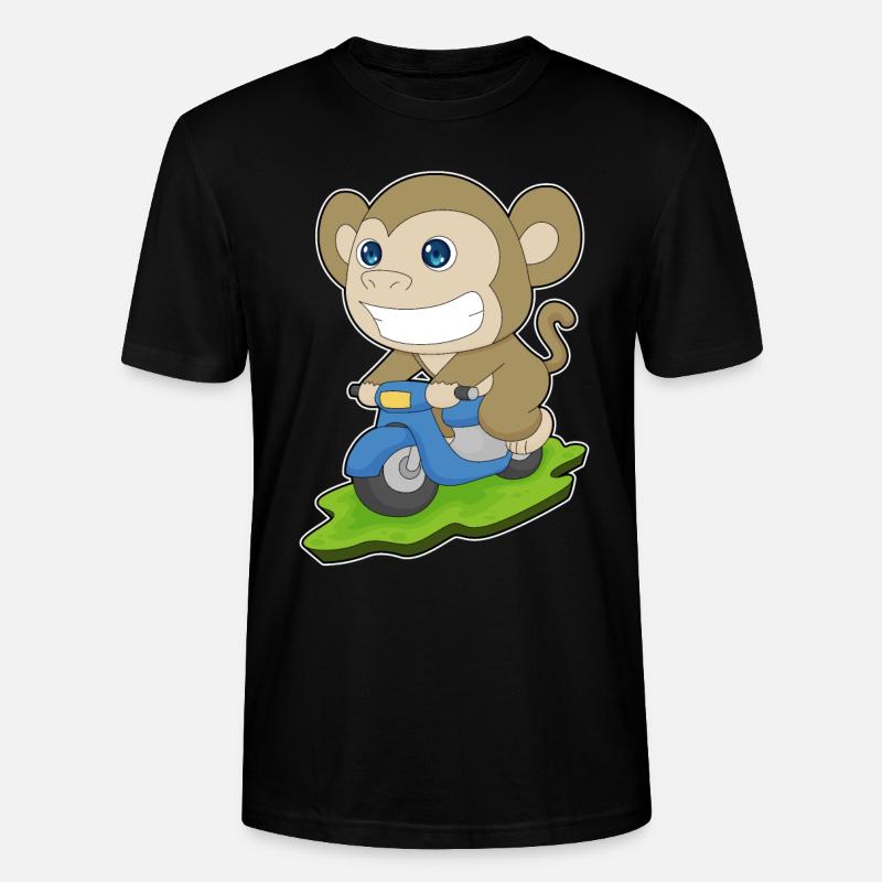 Scooter Singe - T-shirt bio CRAFTER Stanley Stella Unisexe - noir