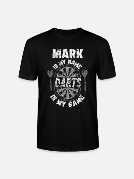 Dart design ved navn Mark, Dart fan - Stanley Stella CRAFTER unisex økologisk-T-shirt - sort