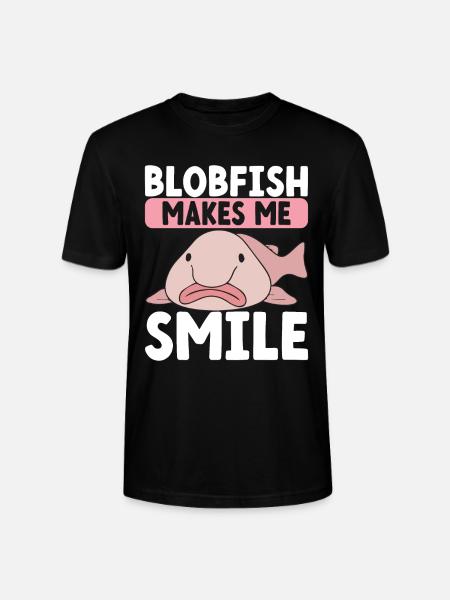 Cute Blob Fish Ugly Fish - Stanley/Stella CRAFTER Unisex Organic T-Shirt - black