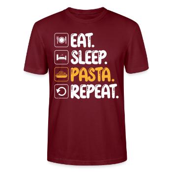 Cadeaux pour les amateurs de pâtes - T-shirt bio CRAFTER Stanley Stella Unisexe - bordeaux - Devant - Alina (178cm) & Michal (187cm)