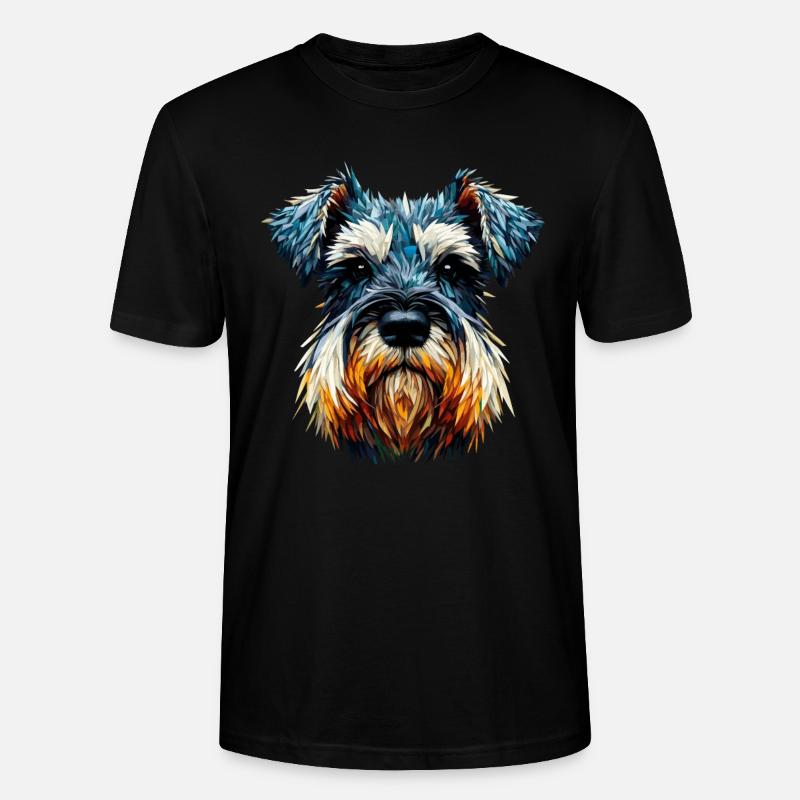 Polygone Art Schnauzer Géant Schnauzers - T-shirt bio CRAFTER Stanley Stella Unisexe - noir