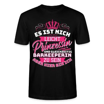 Es Ist Nicht Leicht Prinzessin Und Gleichzeitig - Stanley/Stella Unisex Bio-T-Shirt CRAFTER - Schwarz - Vorne - Alina (178cm) & Michal (187cm)