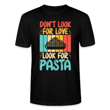 Cadeaux pour les amateurs de pâtes - T-shirt bio CRAFTER Stanley Stella Unisexe - noir - Devant - Alina (178cm) & Michal (187cm)