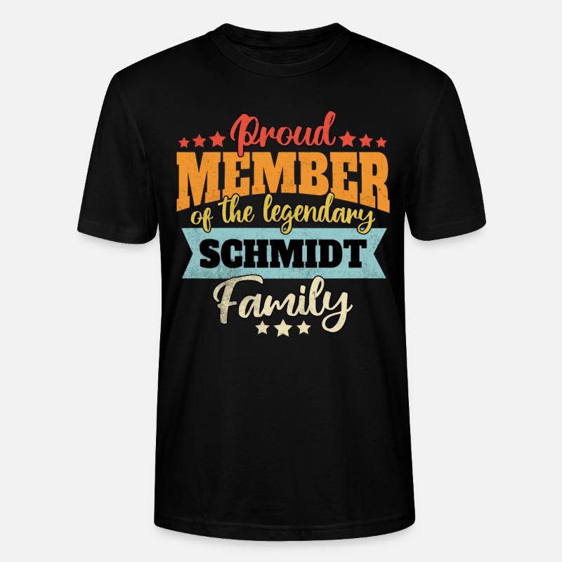 Name Schmidt - Stanley/Stella Unisex Bio-T-Shirt CRAFTER - Schwarz