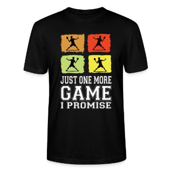 Juste un match de plus que je promets Pickleball - T-shirt bio CRAFTER Stanley Stella Unisexe - noir - Devant - Alina (178cm) & Michal (187cm)